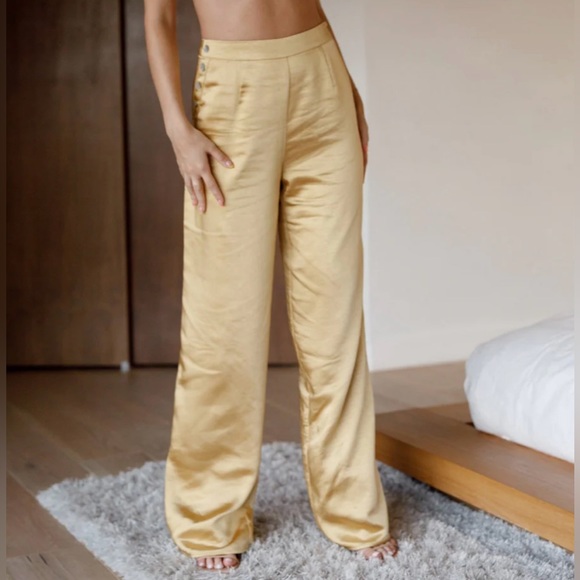 Shades of Rose Pants - Shades of Rose Gold (Thick) Satin Trousers